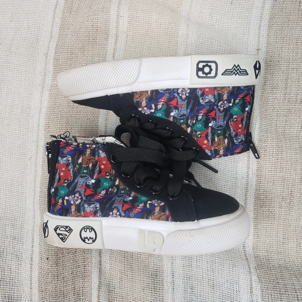 Ground Up Justice League Superhero High Tops Sneakers Black Size 7 DC‎ Comics